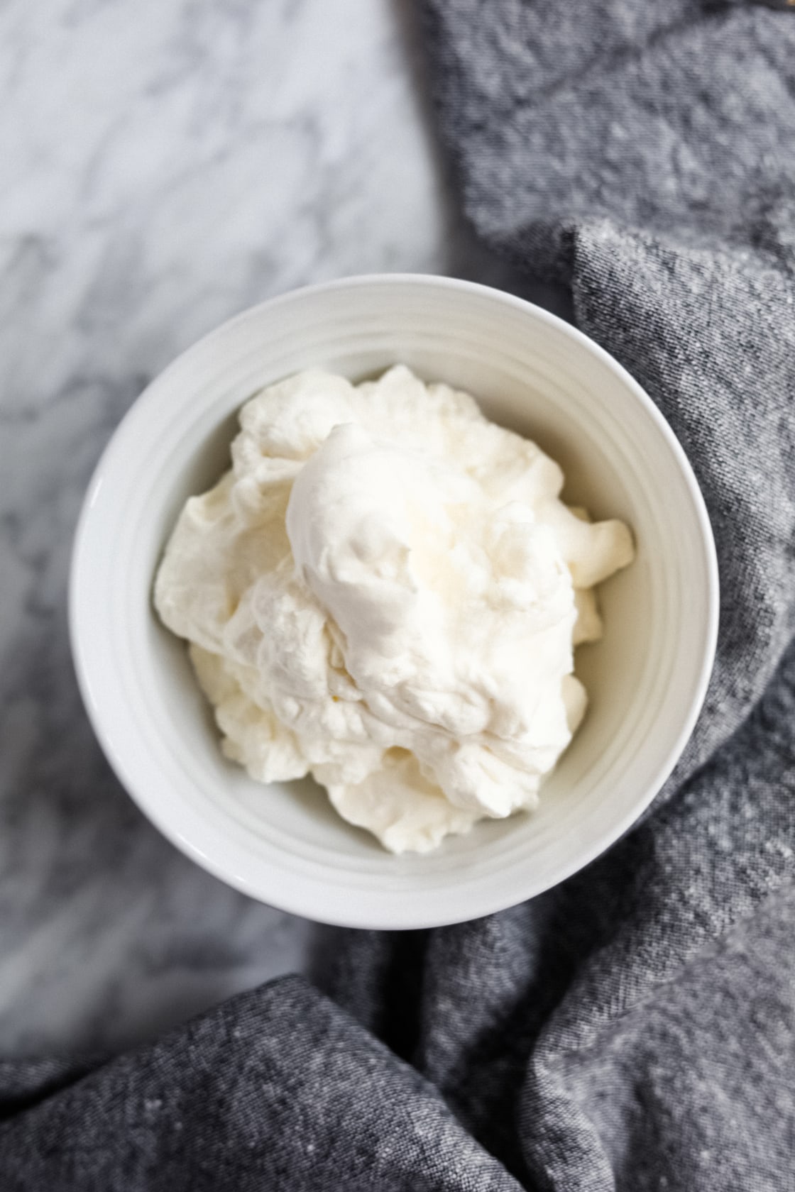 Easy Whipped Cream in Bowl