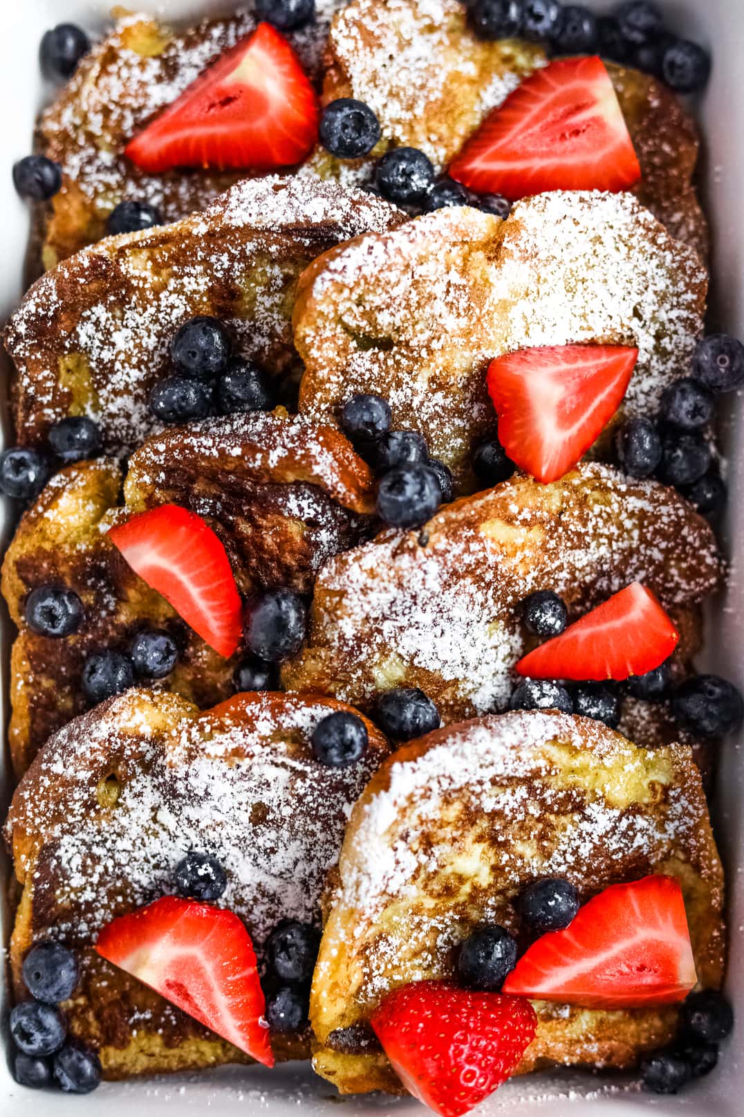 Closeup French Toast brunch in tray