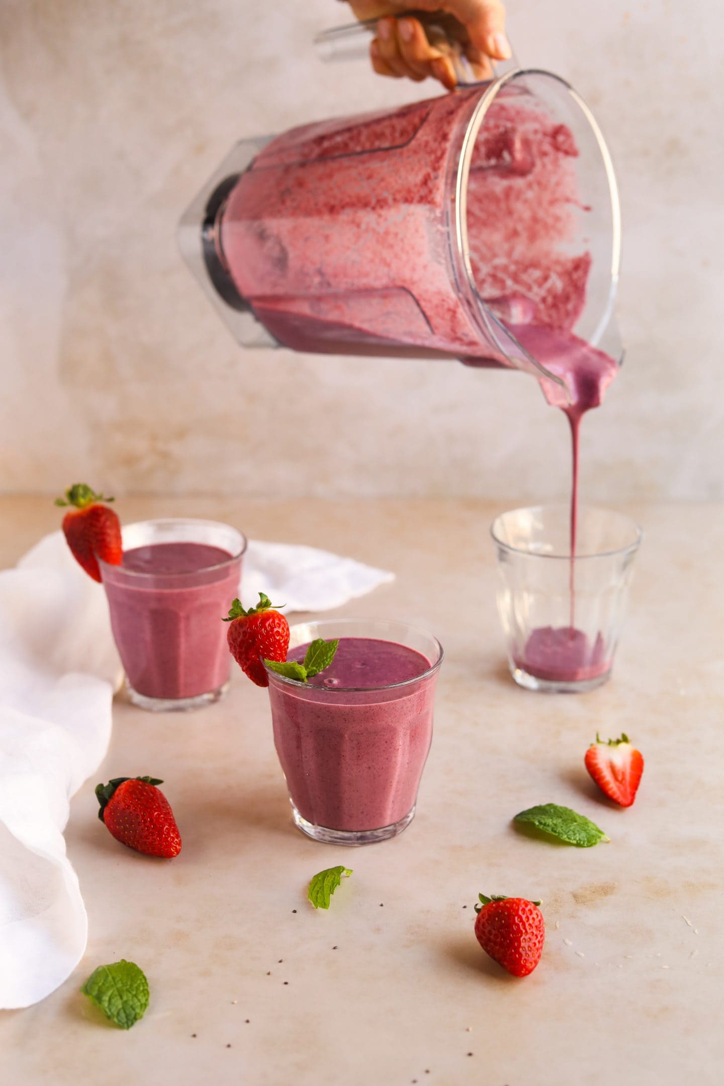 Peanut Butter and Berry Smoothie Pour Shot